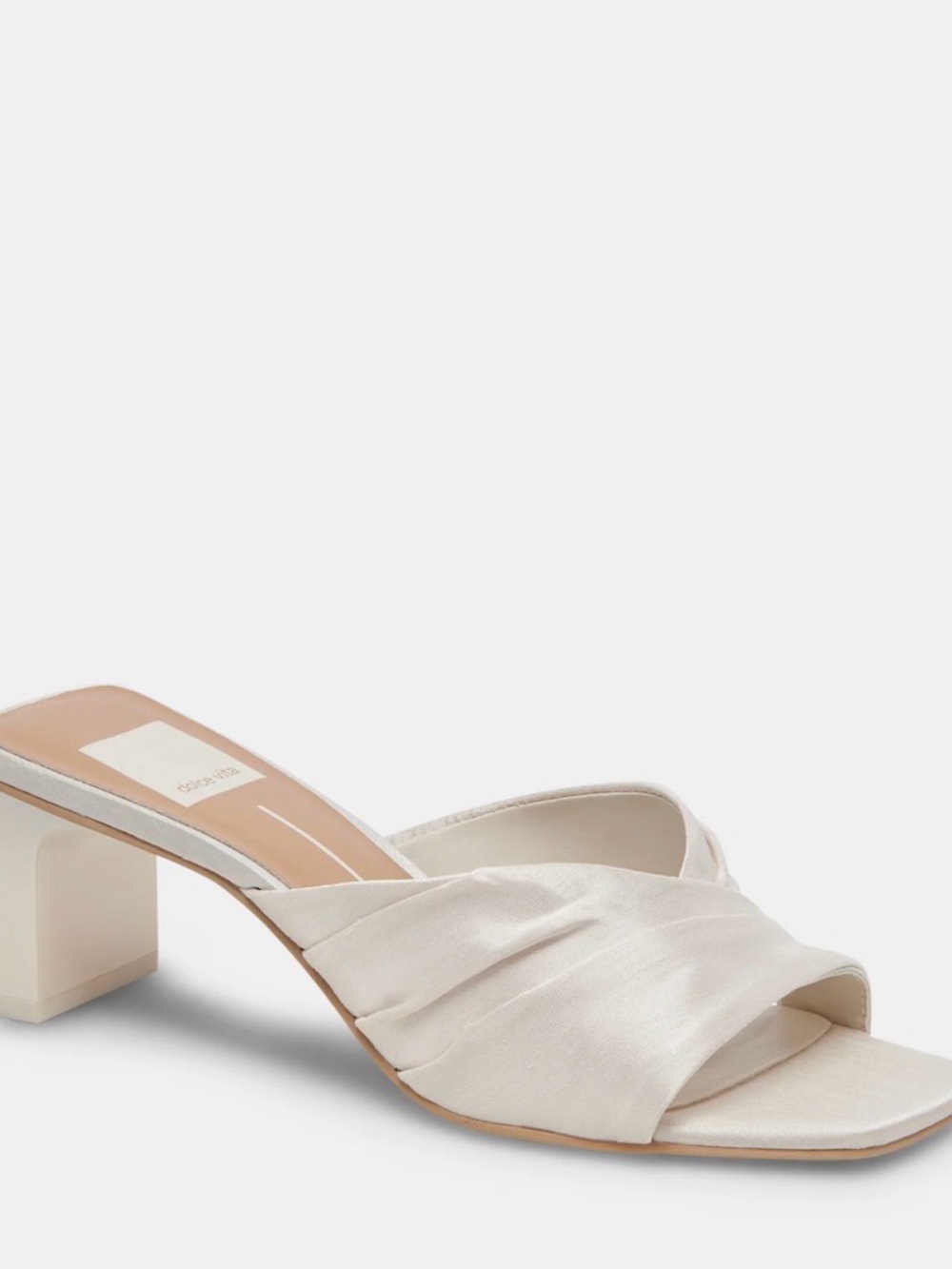 Dolce Vita - carlan heels off white silk